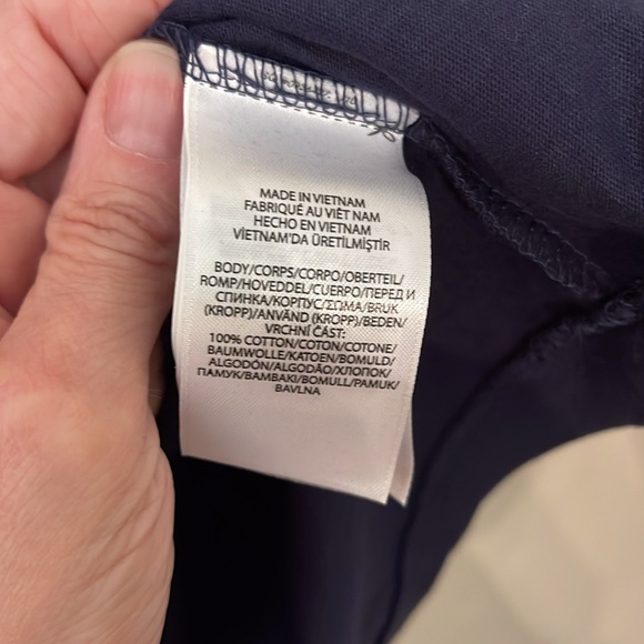 POLO Ralph Lauren Polo Men Varsity Big P Navy T-Shirt Long Sleeve Tee NWT Large - Picture 7 of 12